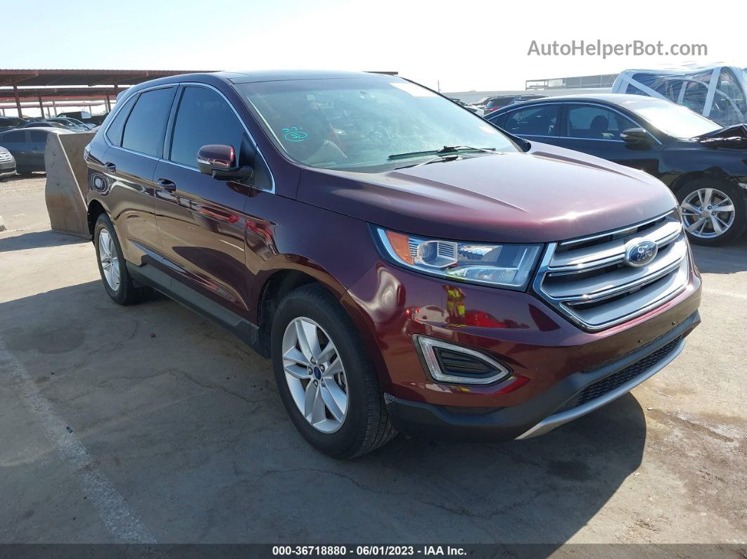 2017 Ford Edge Sel Темно-бордовый vin: 2FMPK4J85HBC52630