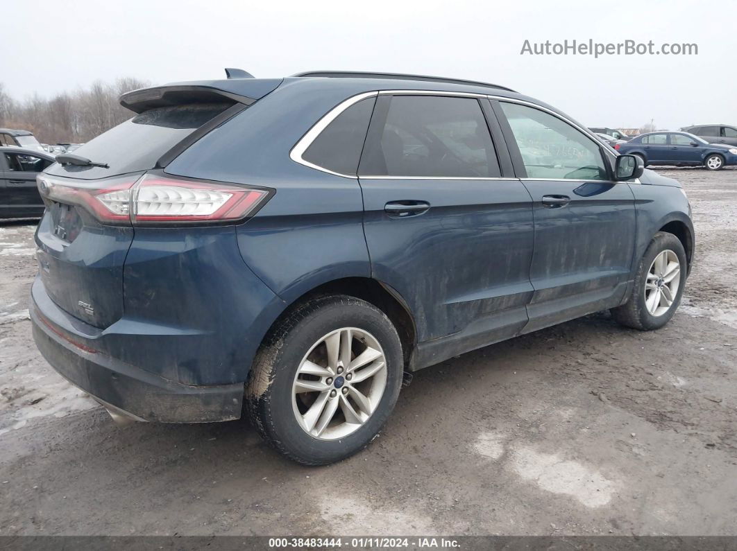 2017 Ford Edge Sel Синий vin: 2FMPK4J85HBC53177