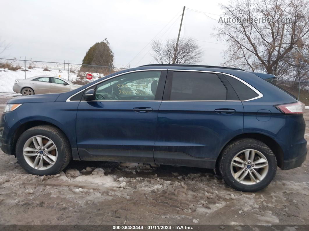 2017 Ford Edge Sel Синий vin: 2FMPK4J85HBC53177