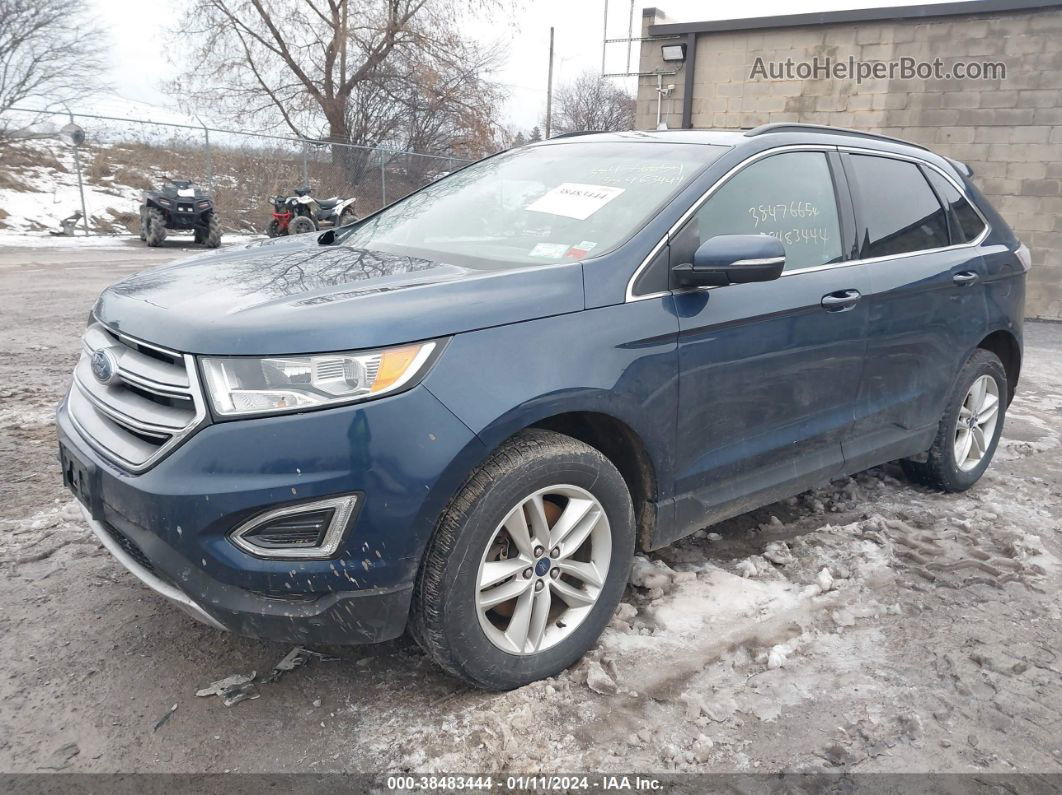 2017 Ford Edge Sel Синий vin: 2FMPK4J85HBC53177