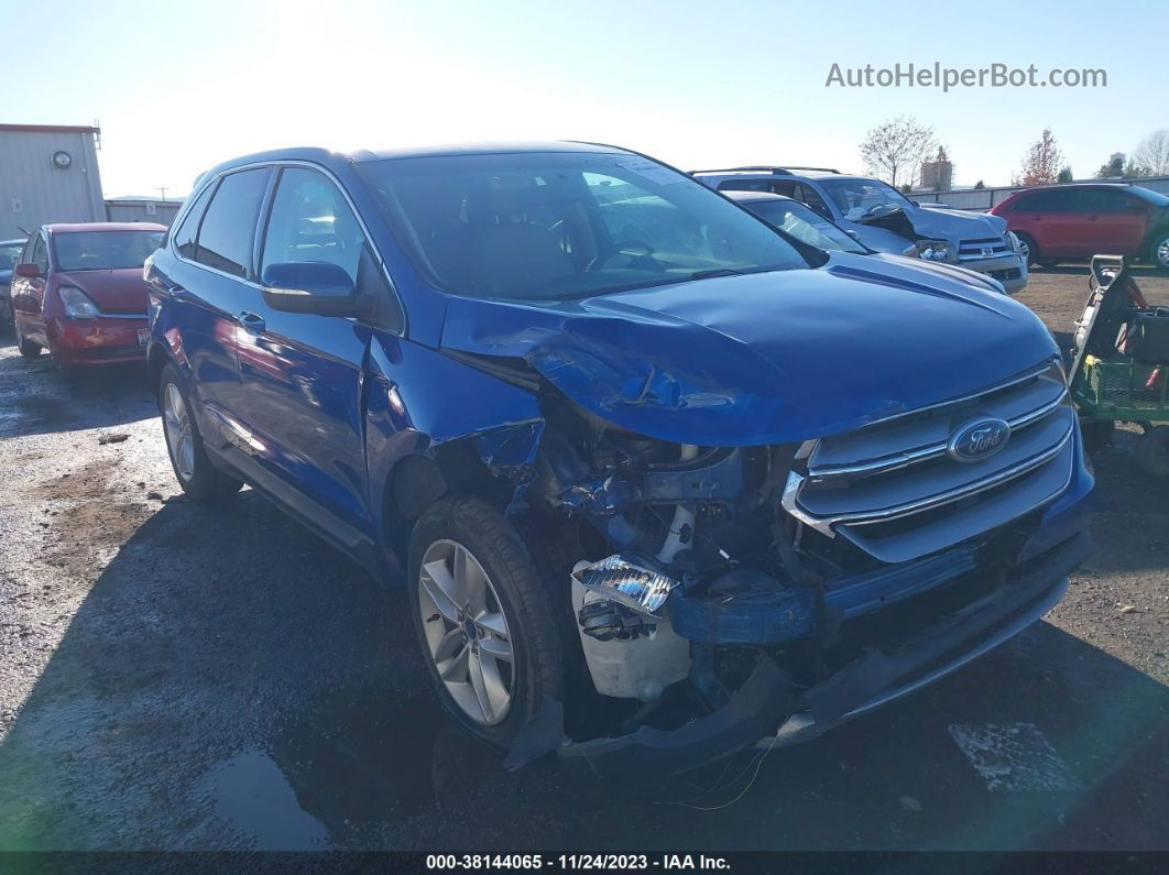 2018 Ford Edge Sel Синий vin: 2FMPK4J85JBC15275