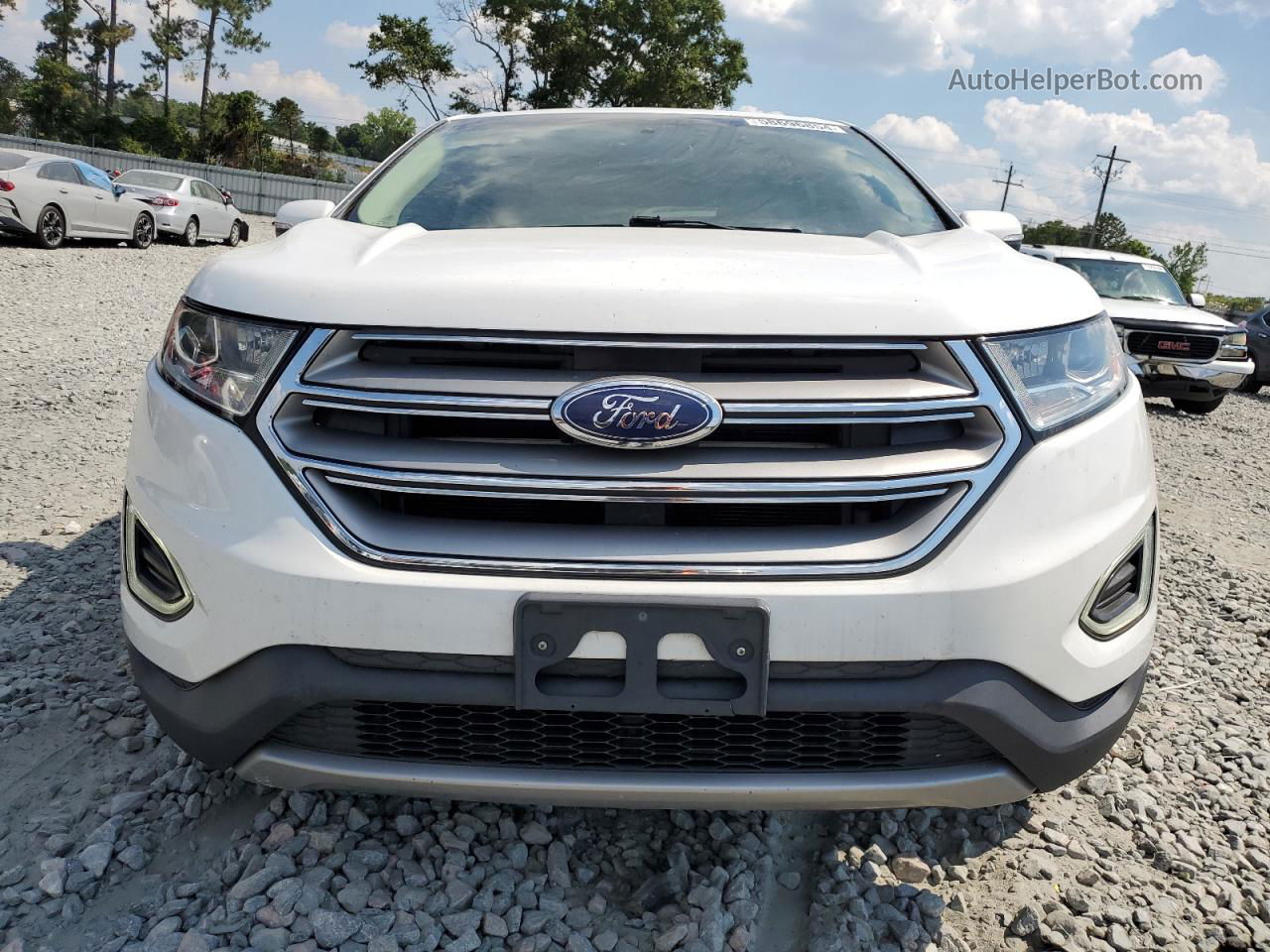 2016 Ford Edge Sel White vin: 2FMPK4J86GBB67617