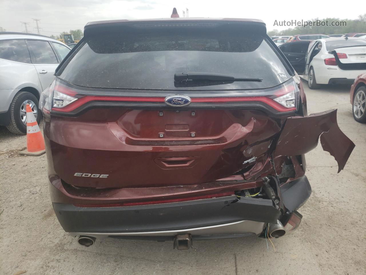 2016 Ford Edge Sel Красный vin: 2FMPK4J86GBC09882