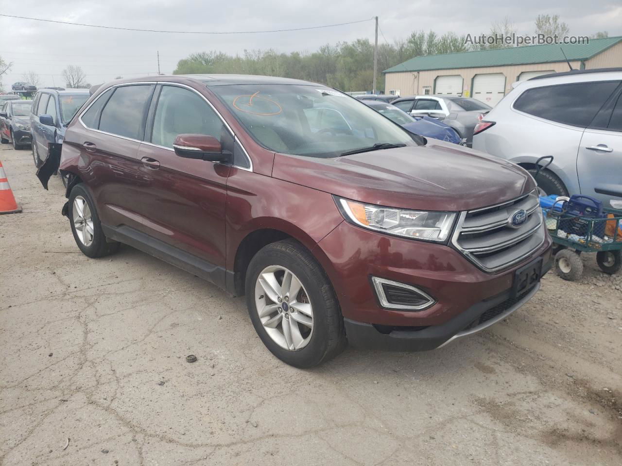 2016 Ford Edge Sel Red vin: 2FMPK4J86GBC09882