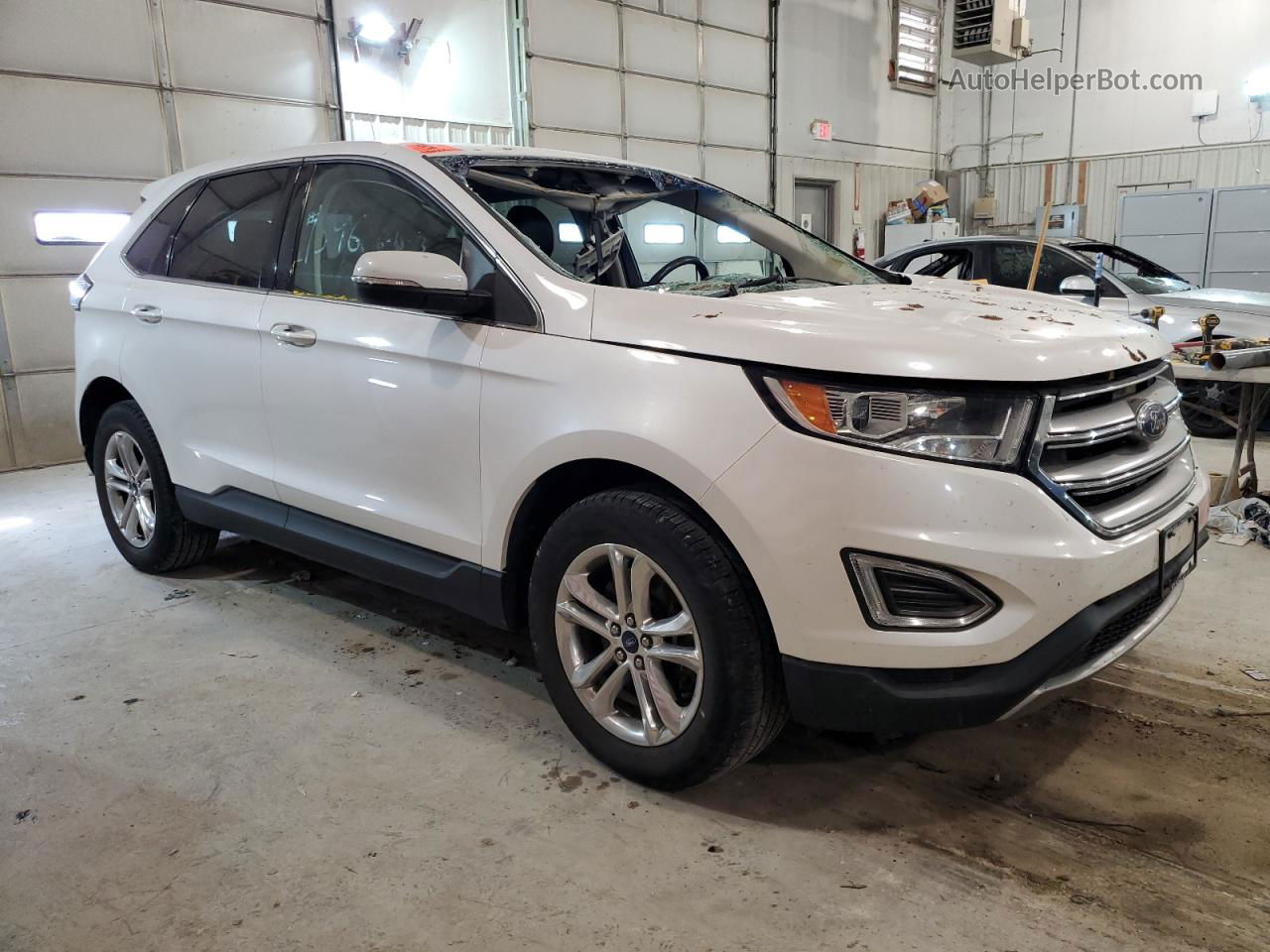 2016 Ford Edge Sel White vin: 2FMPK4J86GBC41490