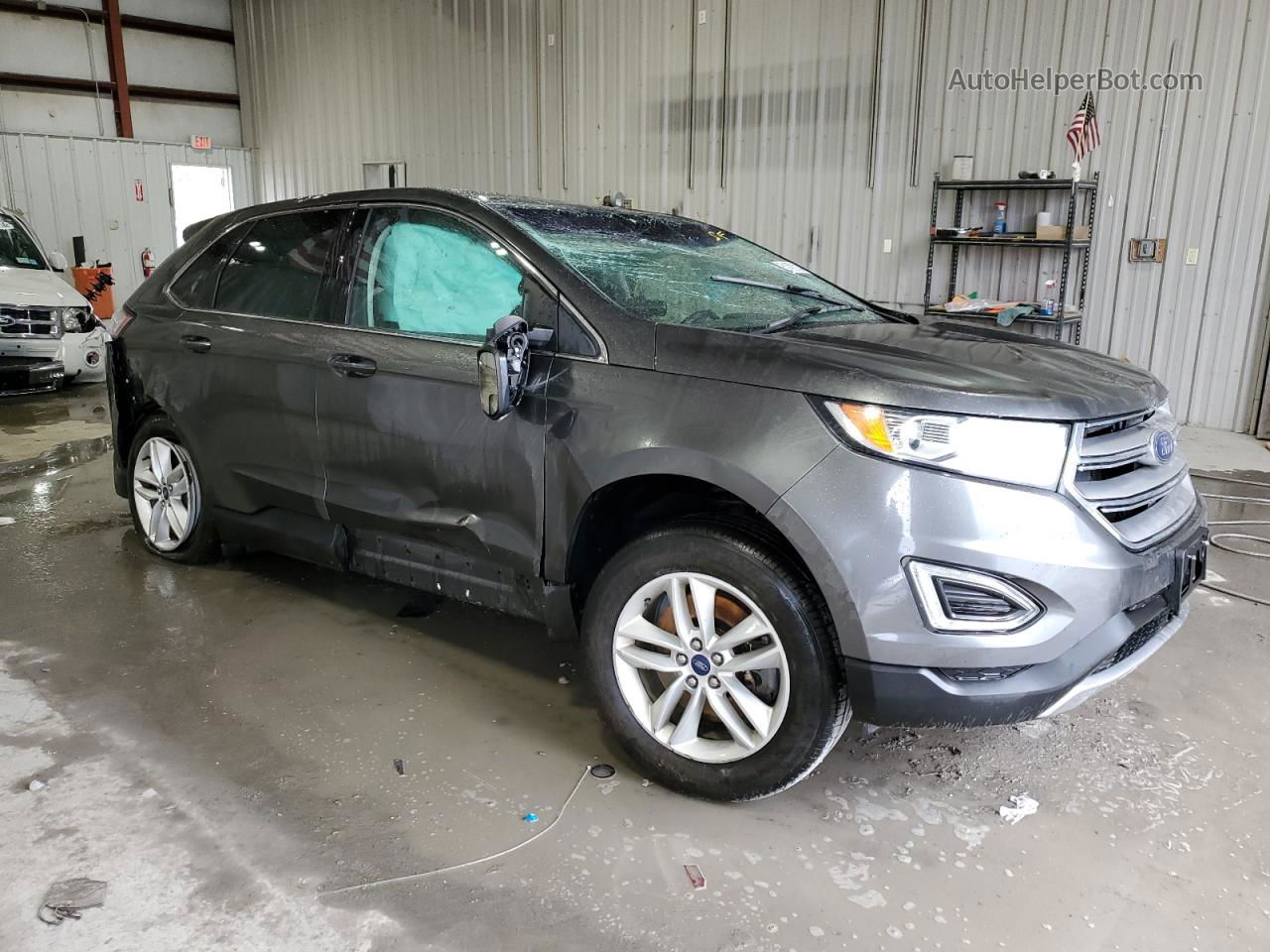 2017 Ford Edge Sel Gray vin: 2FMPK4J86HBB33842