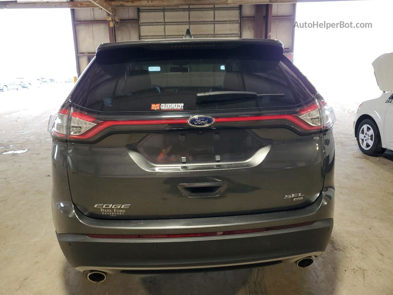 2017 Ford Edge Sel Gray vin: 2FMPK4J86HBB87433