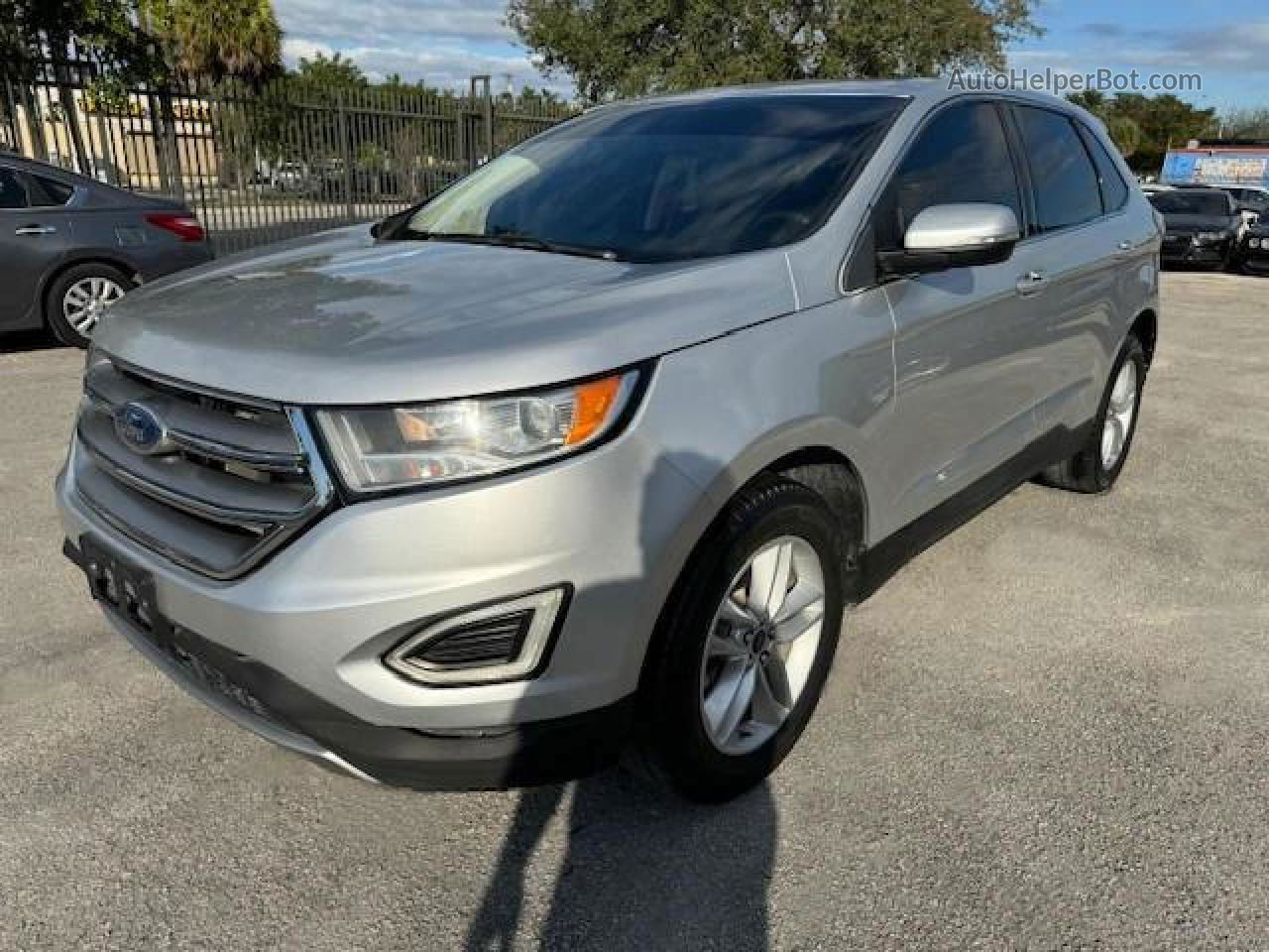 2017 Ford Edge Sel Silver vin: 2FMPK4J86HBB94852