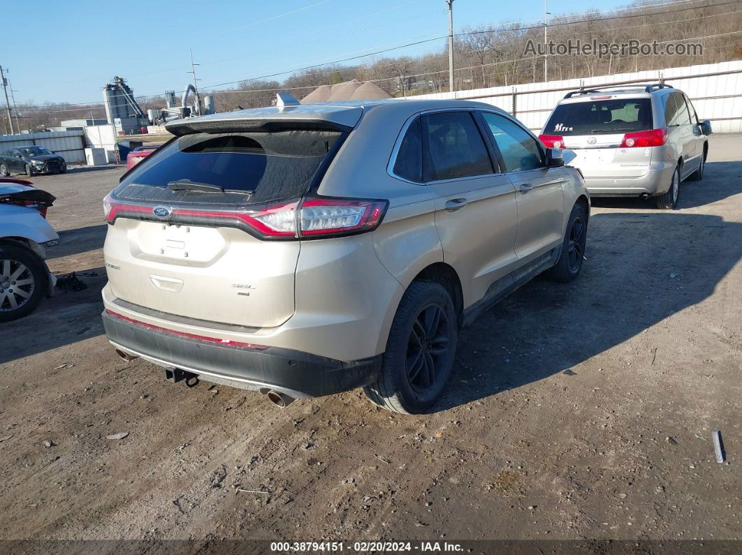 2017 Ford Edge Sel Silver vin: 2FMPK4J87HBC02425