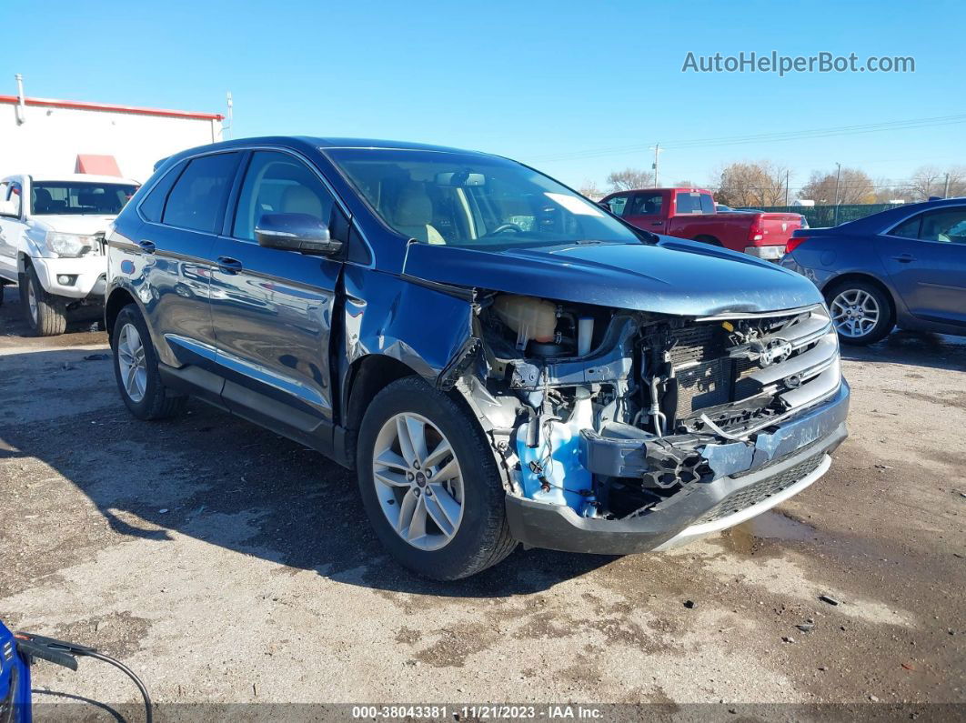 2018 Ford Edge Sel Blue vin: 2FMPK4J87JBB57704