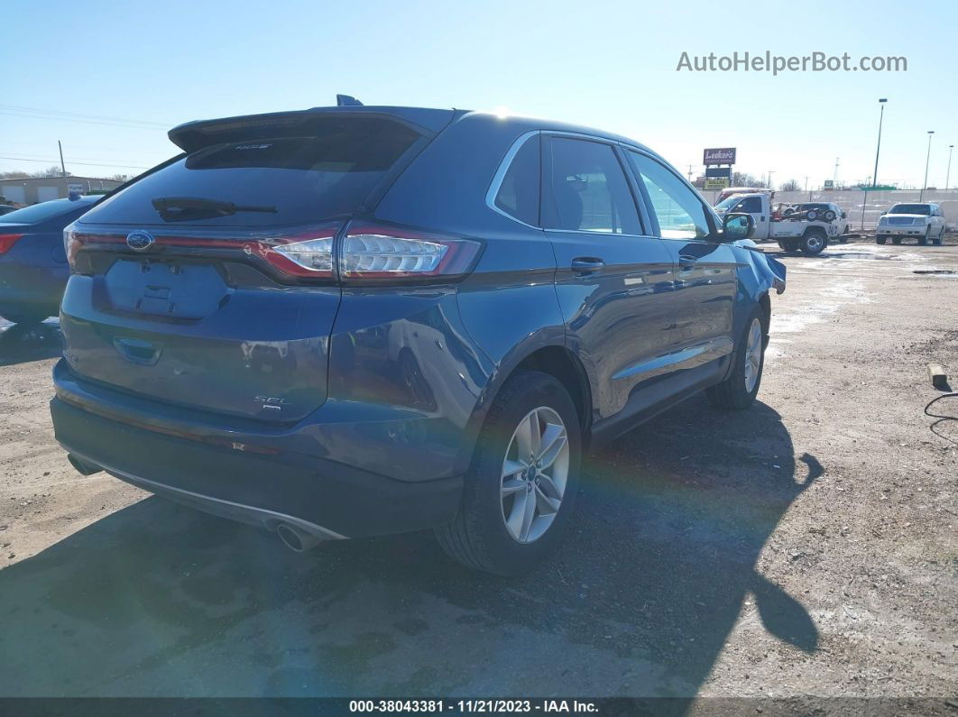 2018 Ford Edge Sel Blue vin: 2FMPK4J87JBB57704