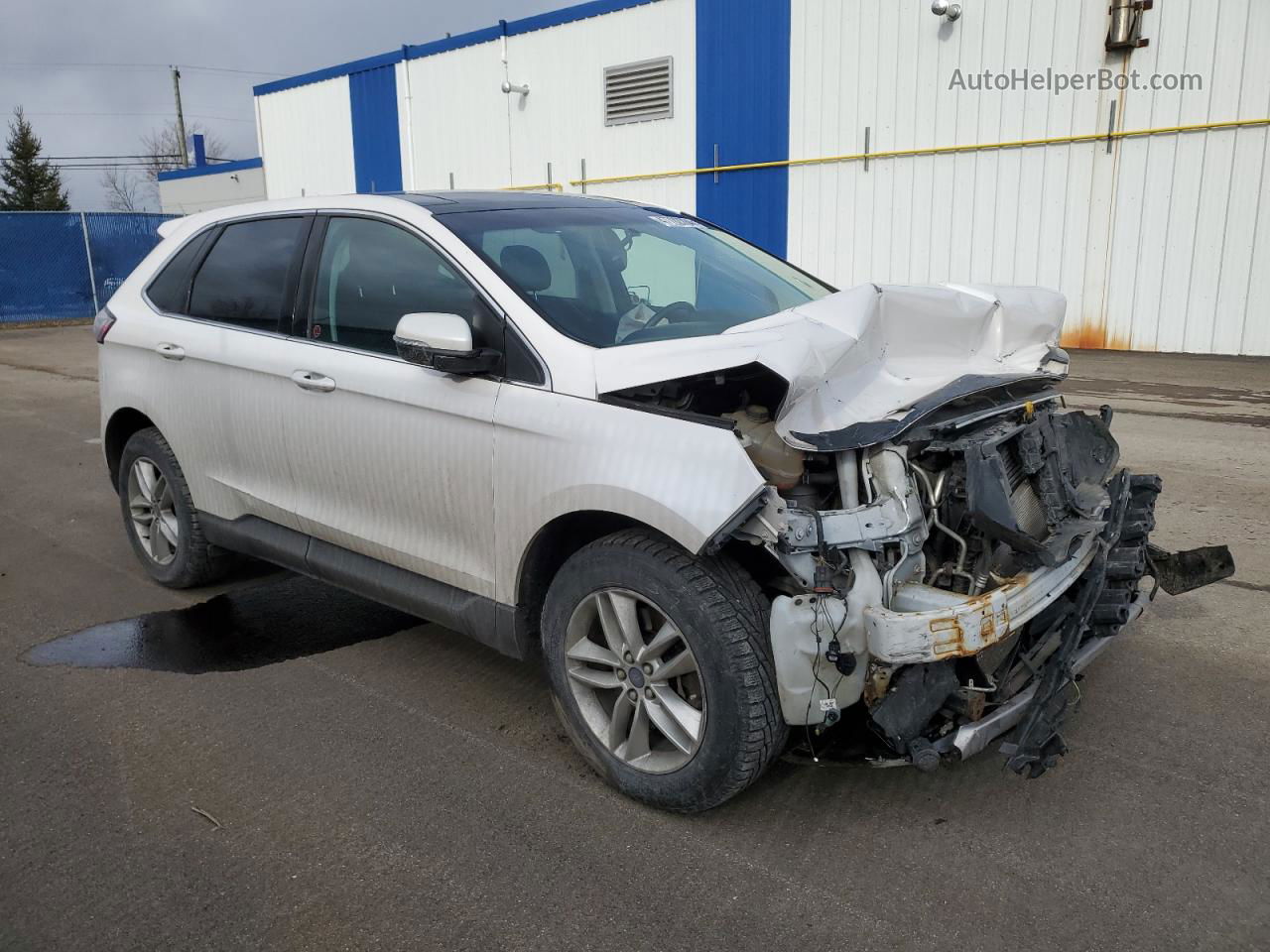 2016 Ford Edge Sel Белый vin: 2FMPK4J88GBC18552