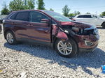 2017 Ford Edge Sel Burgundy vin: 2FMPK4J88HBB73405