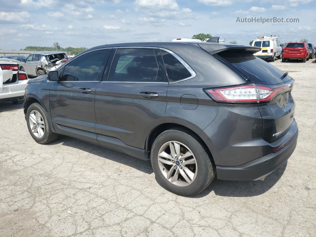 2017 Ford Edge Sel Gray vin: 2FMPK4J88HBB95193