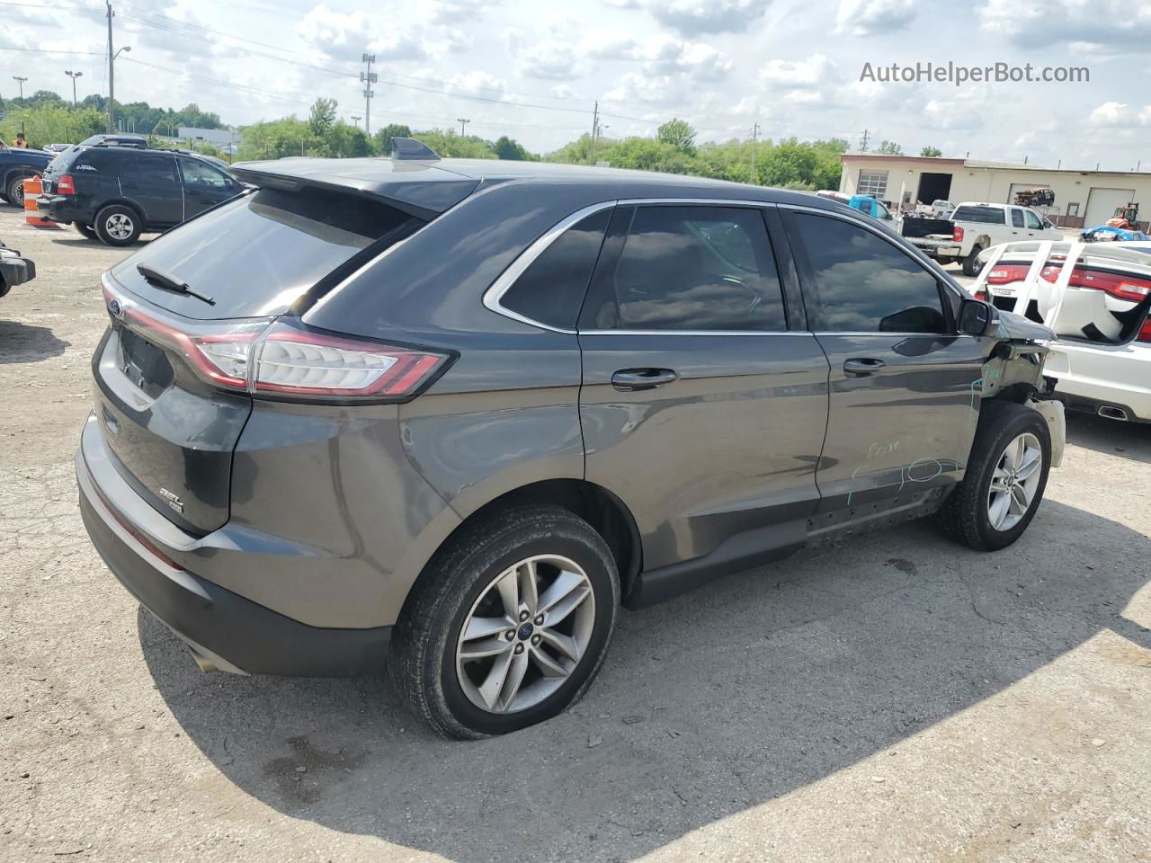 2017 Ford Edge Sel Gray vin: 2FMPK4J88HBB95193