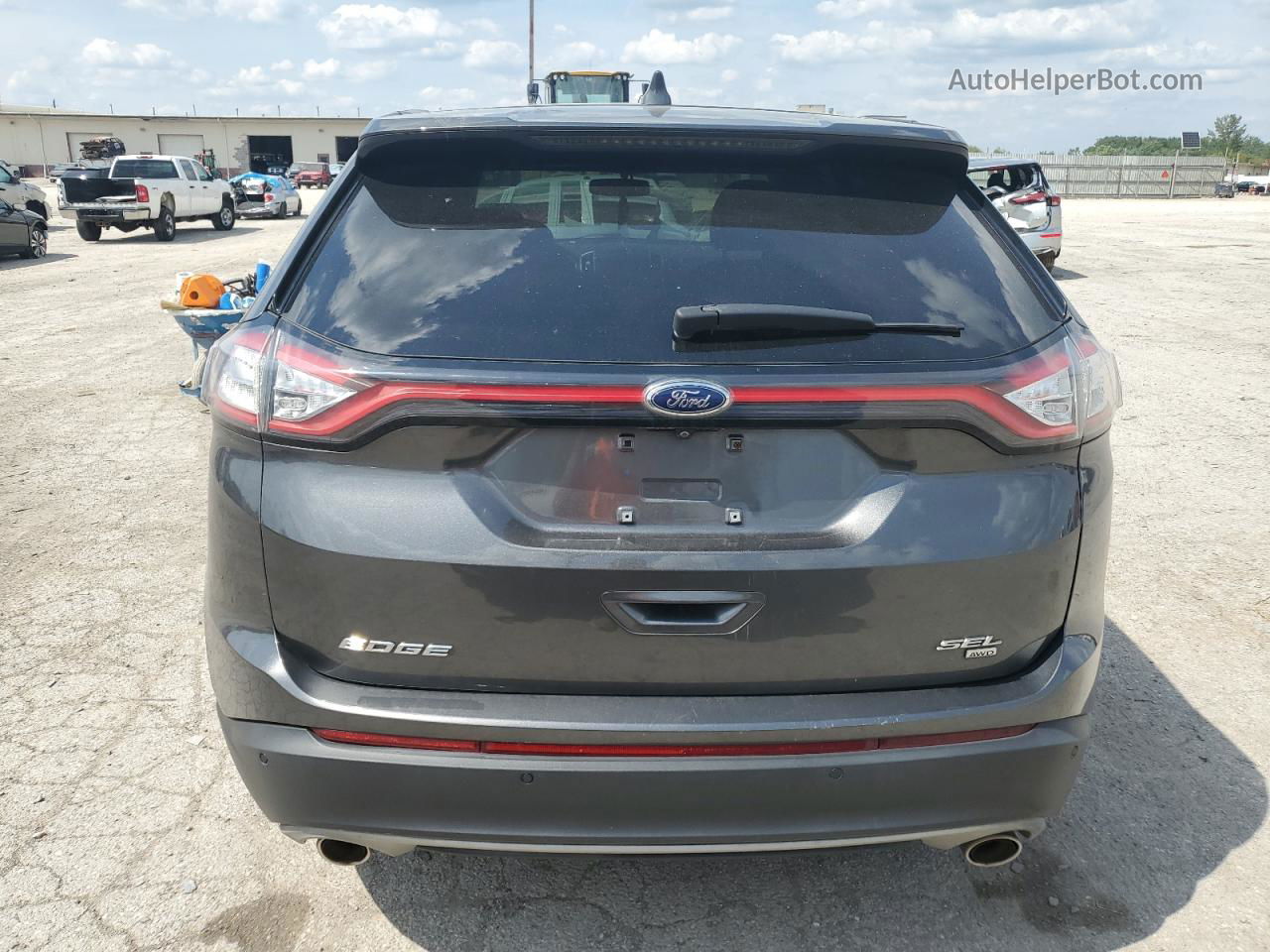 2017 Ford Edge Sel Gray vin: 2FMPK4J88HBB95193