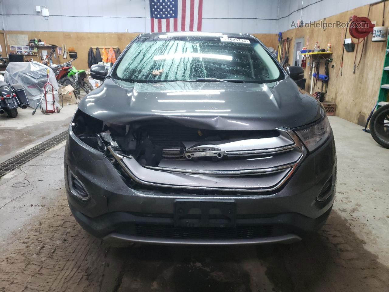 2018 Ford Edge Sel Gray vin: 2FMPK4J88JBC04240