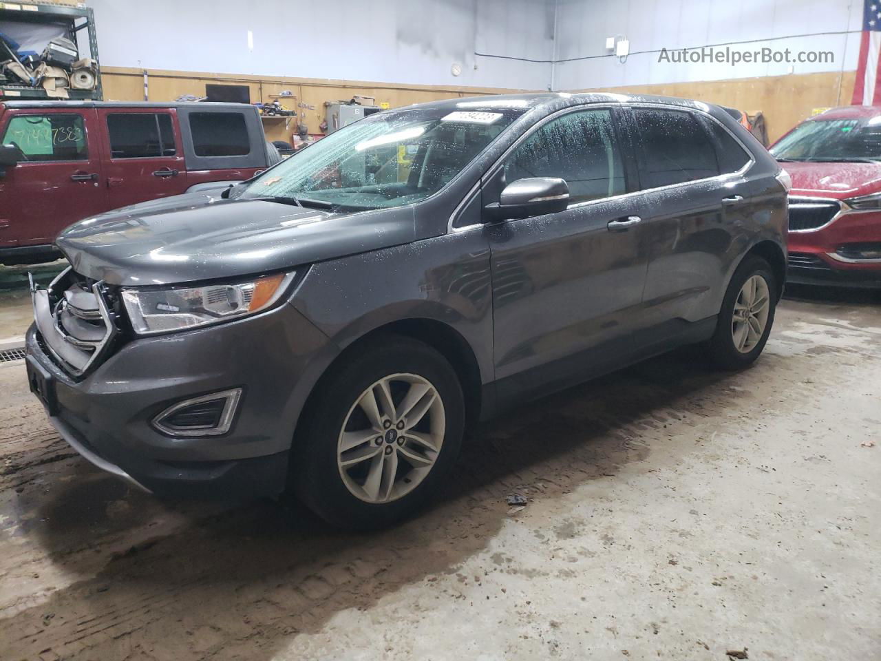 2018 Ford Edge Sel Gray vin: 2FMPK4J88JBC04240