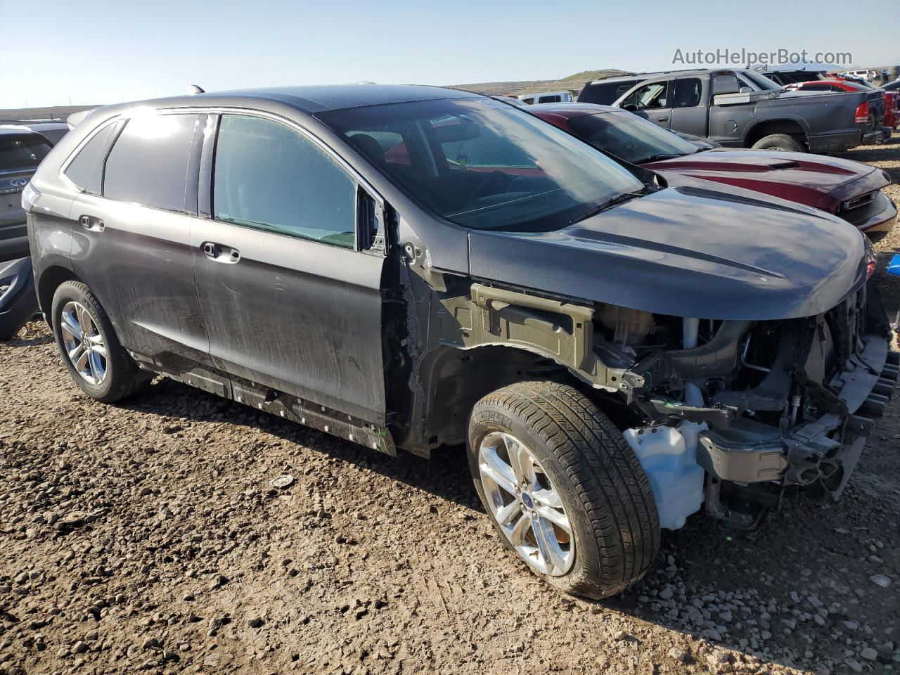 2018 Ford Edge Sel Gray vin: 2FMPK4J88JBC37562