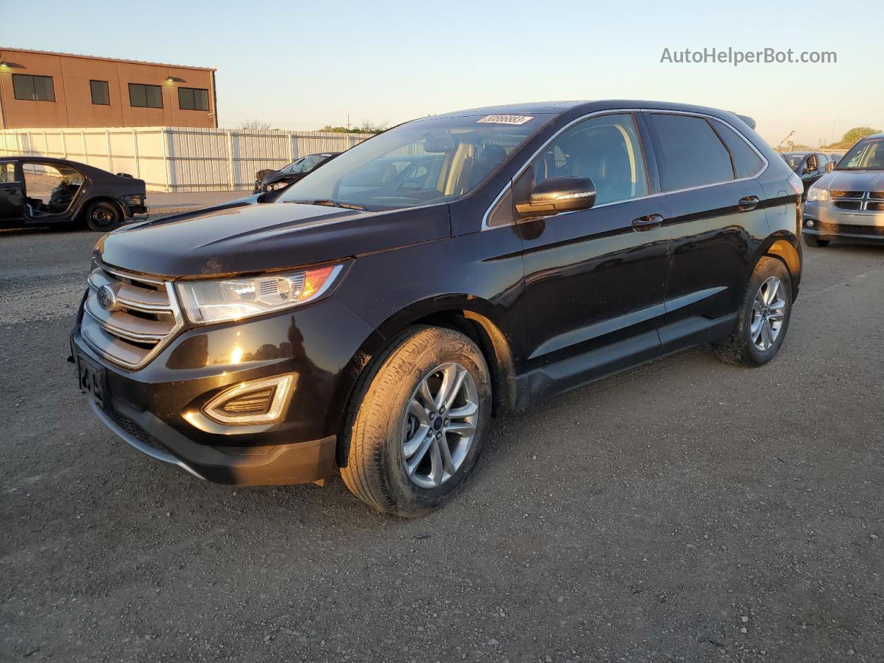 2017 Ford Edge Sel Черный vin: 2FMPK4J89HBB94604