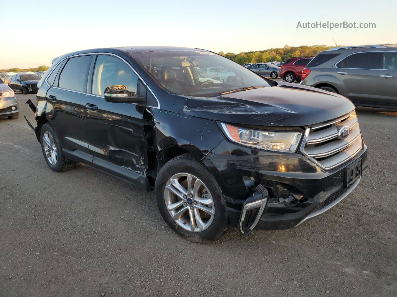 2017 Ford Edge Sel Black vin: 2FMPK4J89HBB94604