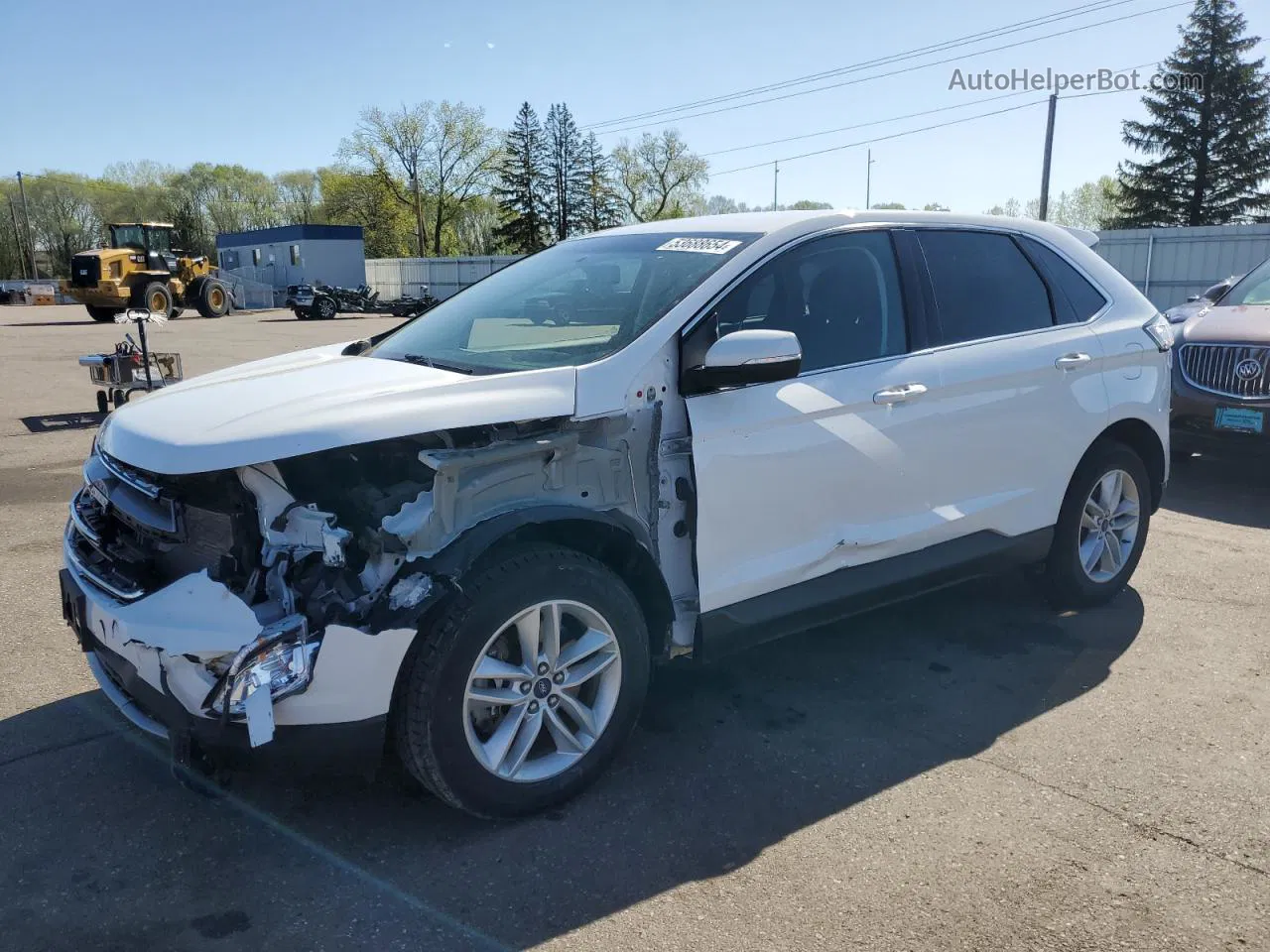 2017 Ford Edge Sel White vin: 2FMPK4J89HBC16259