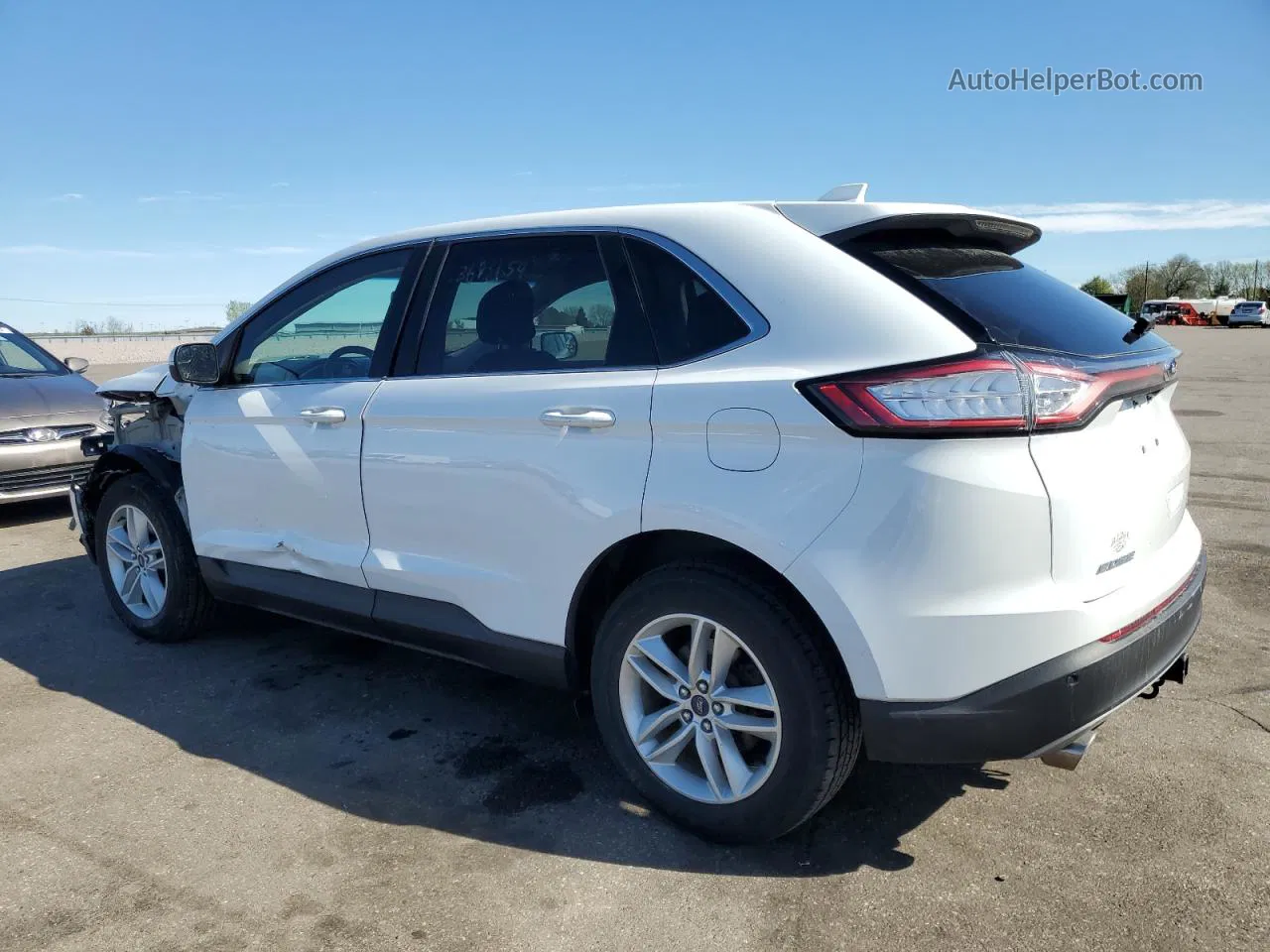 2017 Ford Edge Sel White vin: 2FMPK4J89HBC16259