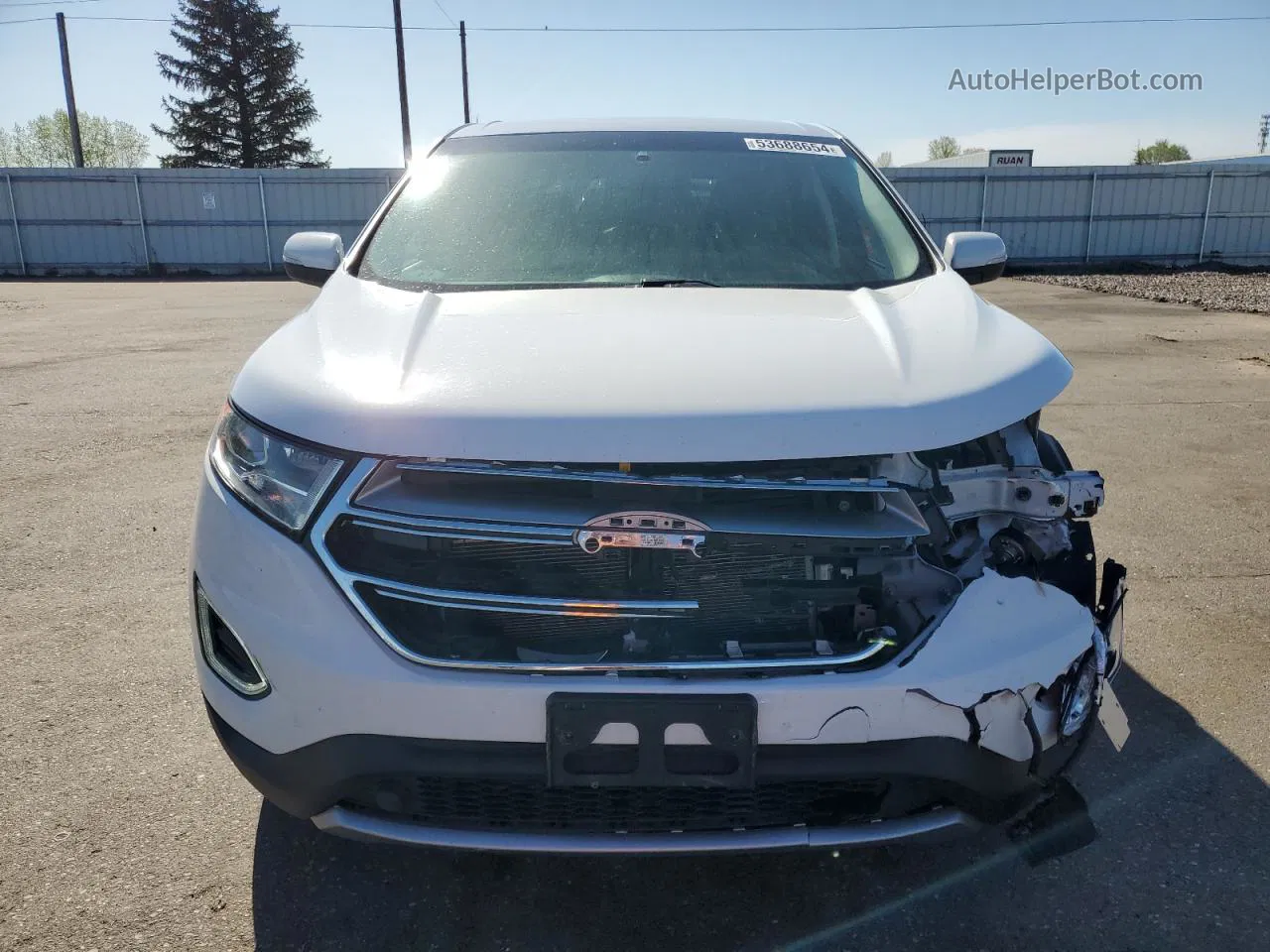 2017 Ford Edge Sel White vin: 2FMPK4J89HBC16259