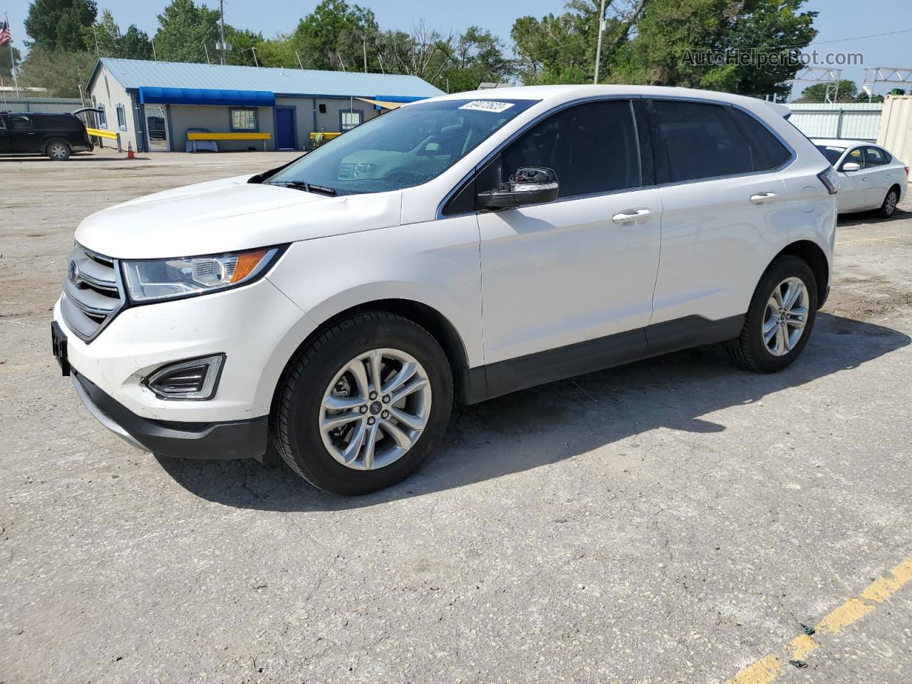 2018 Ford Edge Sel White vin: 2FMPK4J89JBB15907