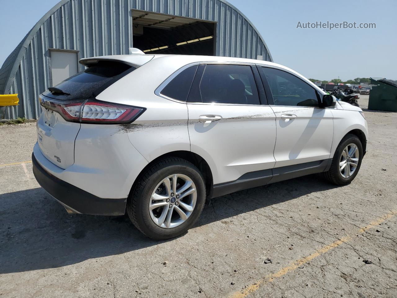 2018 Ford Edge Sel White vin: 2FMPK4J89JBB15907