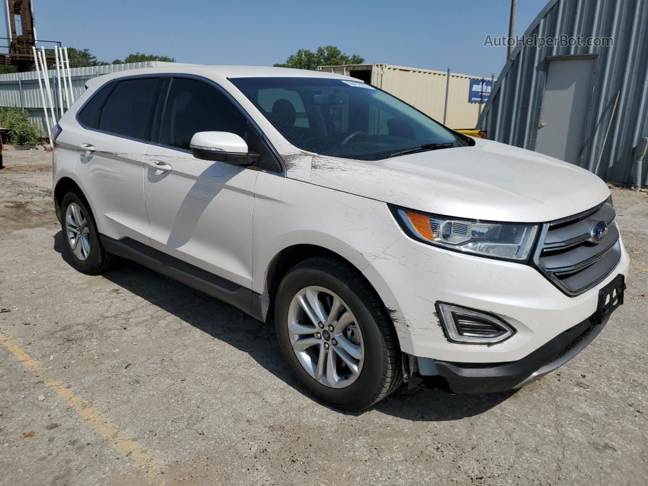 2018 Ford Edge Sel White vin: 2FMPK4J89JBB15907