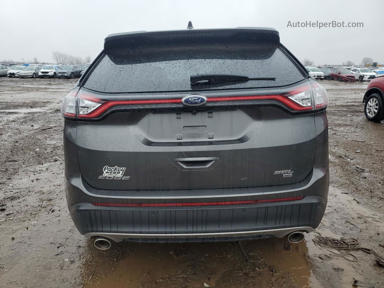 2018 Ford Edge Sel Gray vin: 2FMPK4J89JBB71989