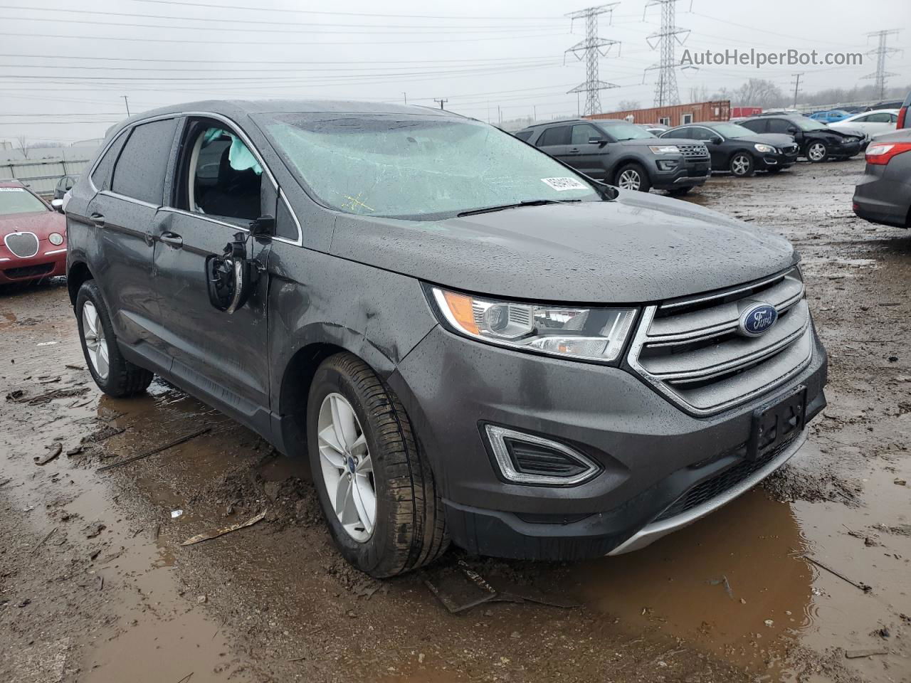 2018 Ford Edge Sel Gray vin: 2FMPK4J89JBB71989