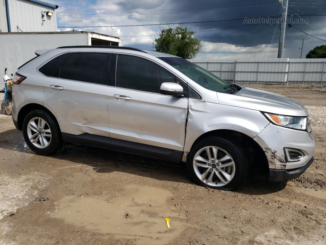 2018 Ford Edge Sel Silver vin: 2FMPK4J89JBB74827