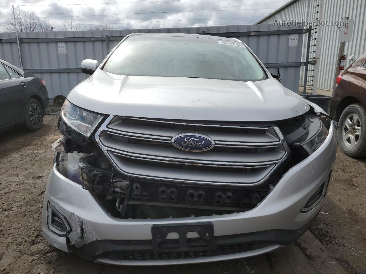 2016 Ford Edge Sel Silver vin: 2FMPK4J8XGBB19585