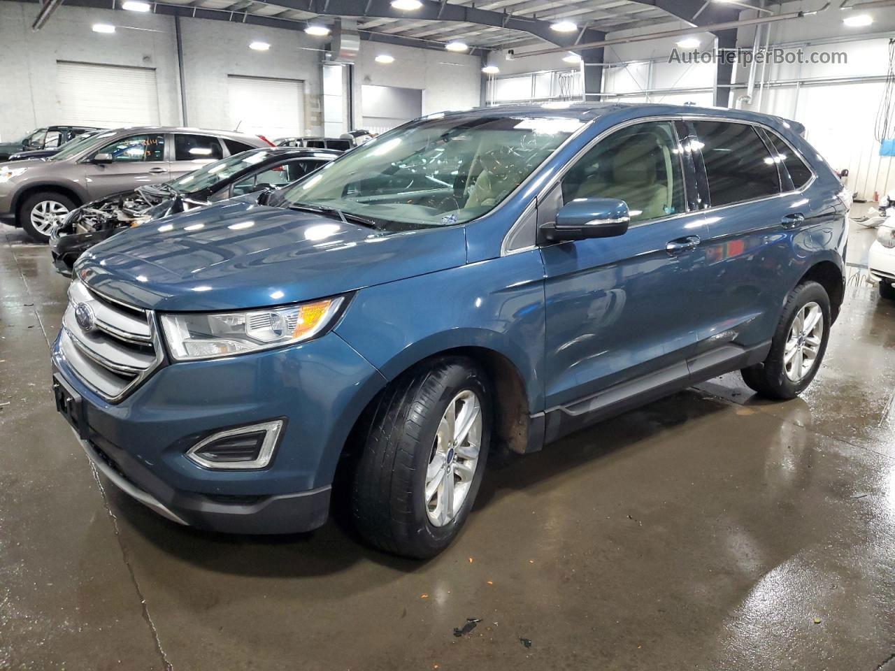 2016 Ford Edge Sel Blue vin: 2FMPK4J8XGBC12980