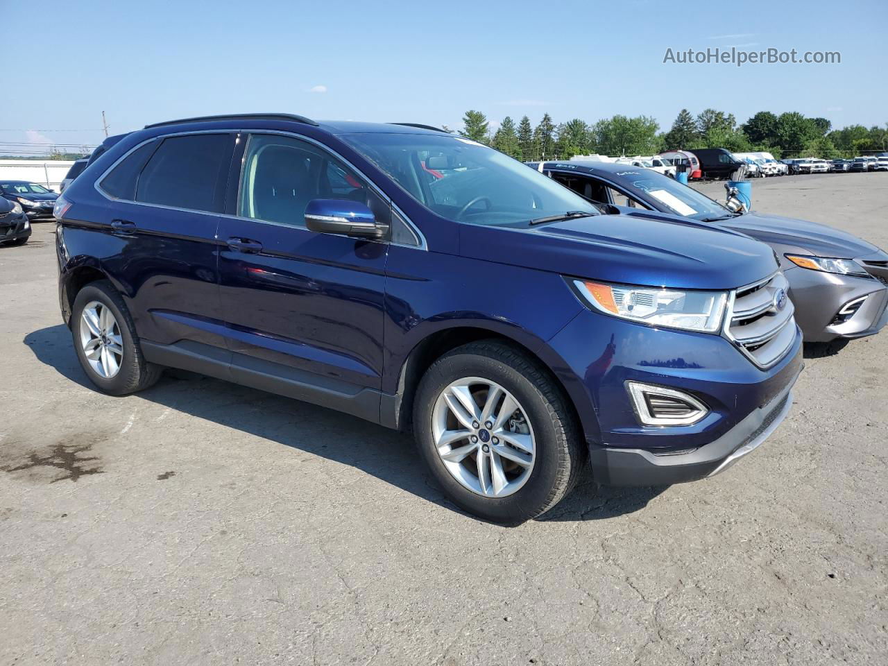 2016 Ford Edge Sel Blue vin: 2FMPK4J8XGBC62231