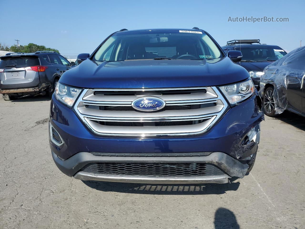 2016 Ford Edge Sel Blue vin: 2FMPK4J8XGBC62231