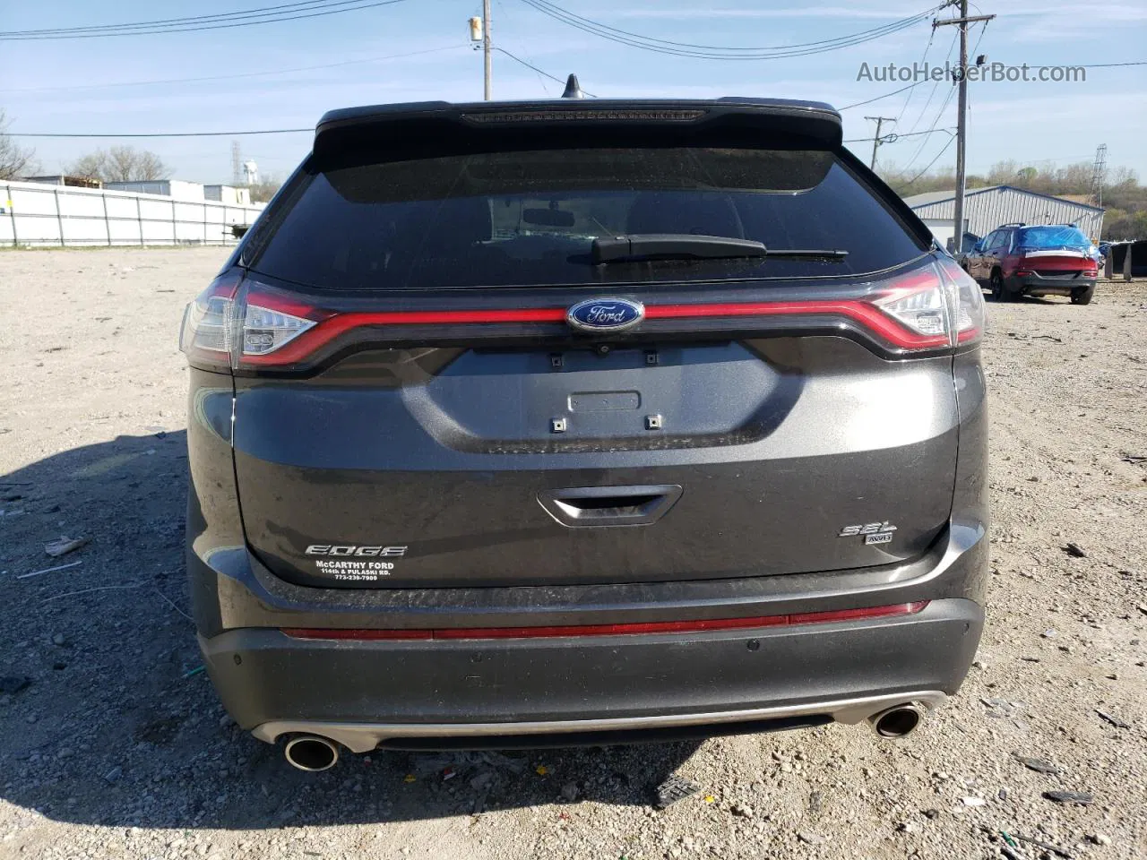 2017 Ford Edge Sel Серый vin: 2FMPK4J8XHBB45511