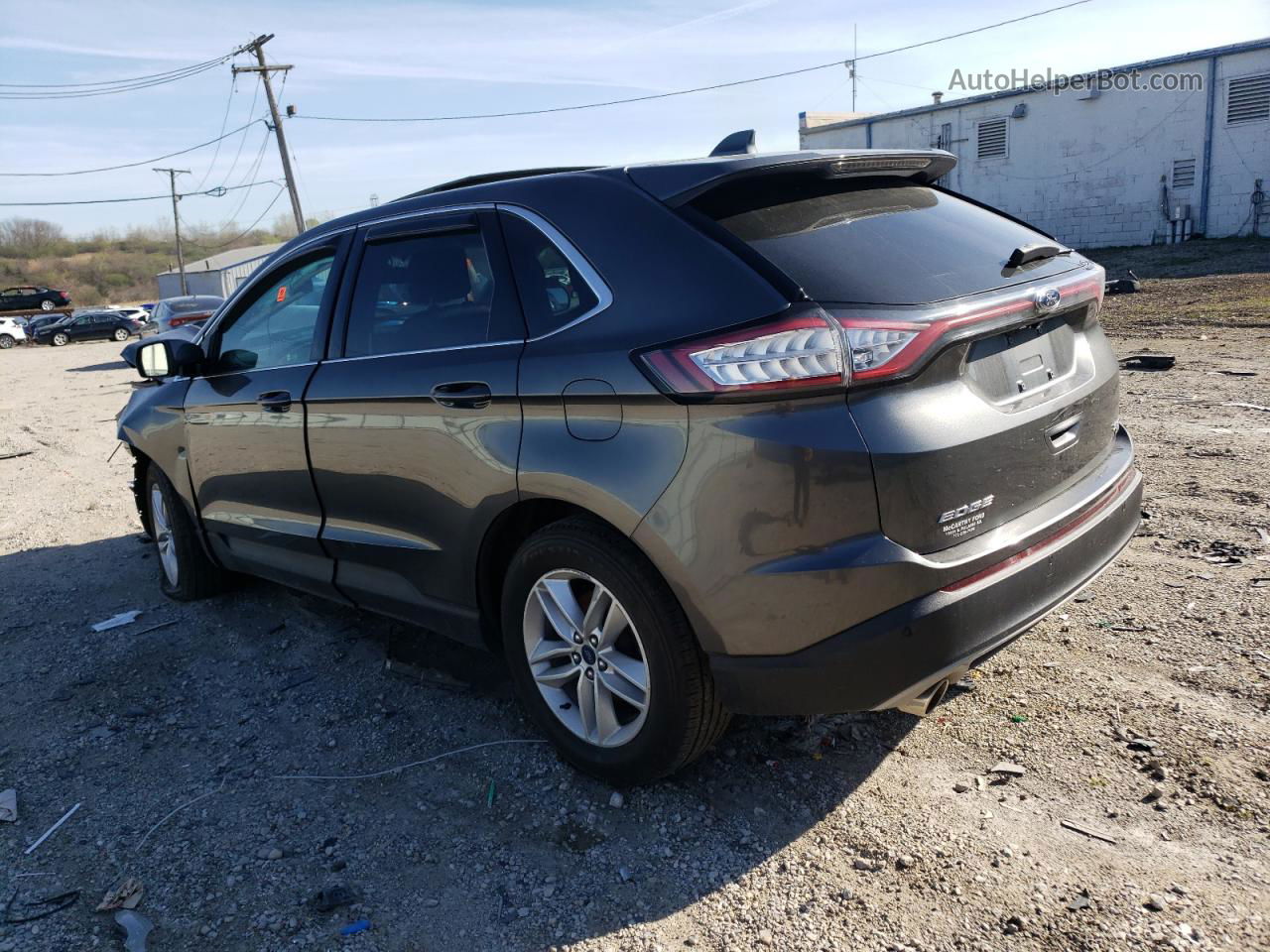 2017 Ford Edge Sel Gray vin: 2FMPK4J8XHBB45511