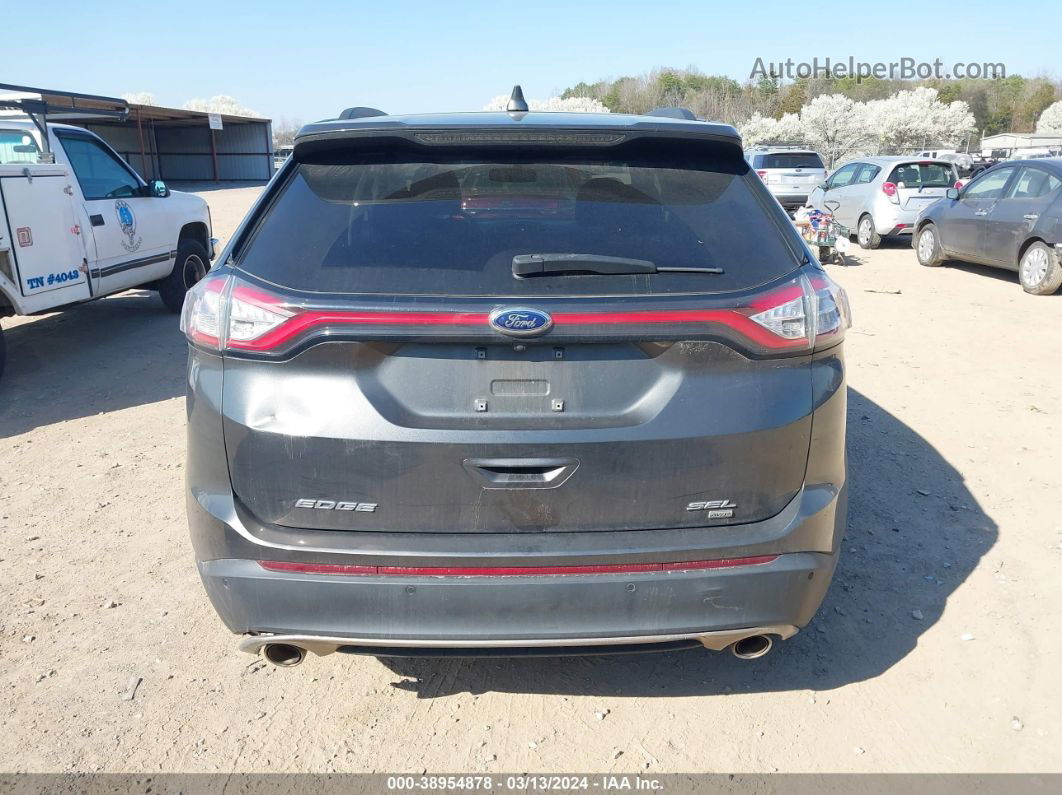 2017 Ford Edge Sel Silver vin: 2FMPK4J8XHBC14097