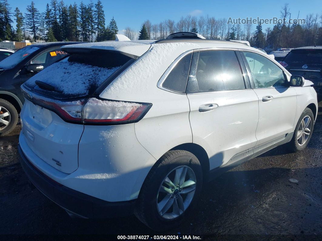 2018 Ford Edge Sel White vin: 2FMPK4J8XJBB13695