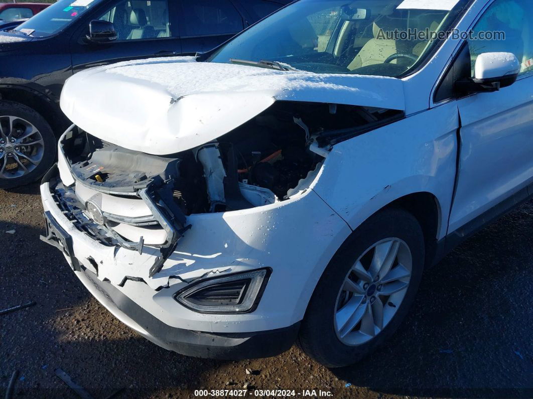 2018 Ford Edge Sel White vin: 2FMPK4J8XJBB13695