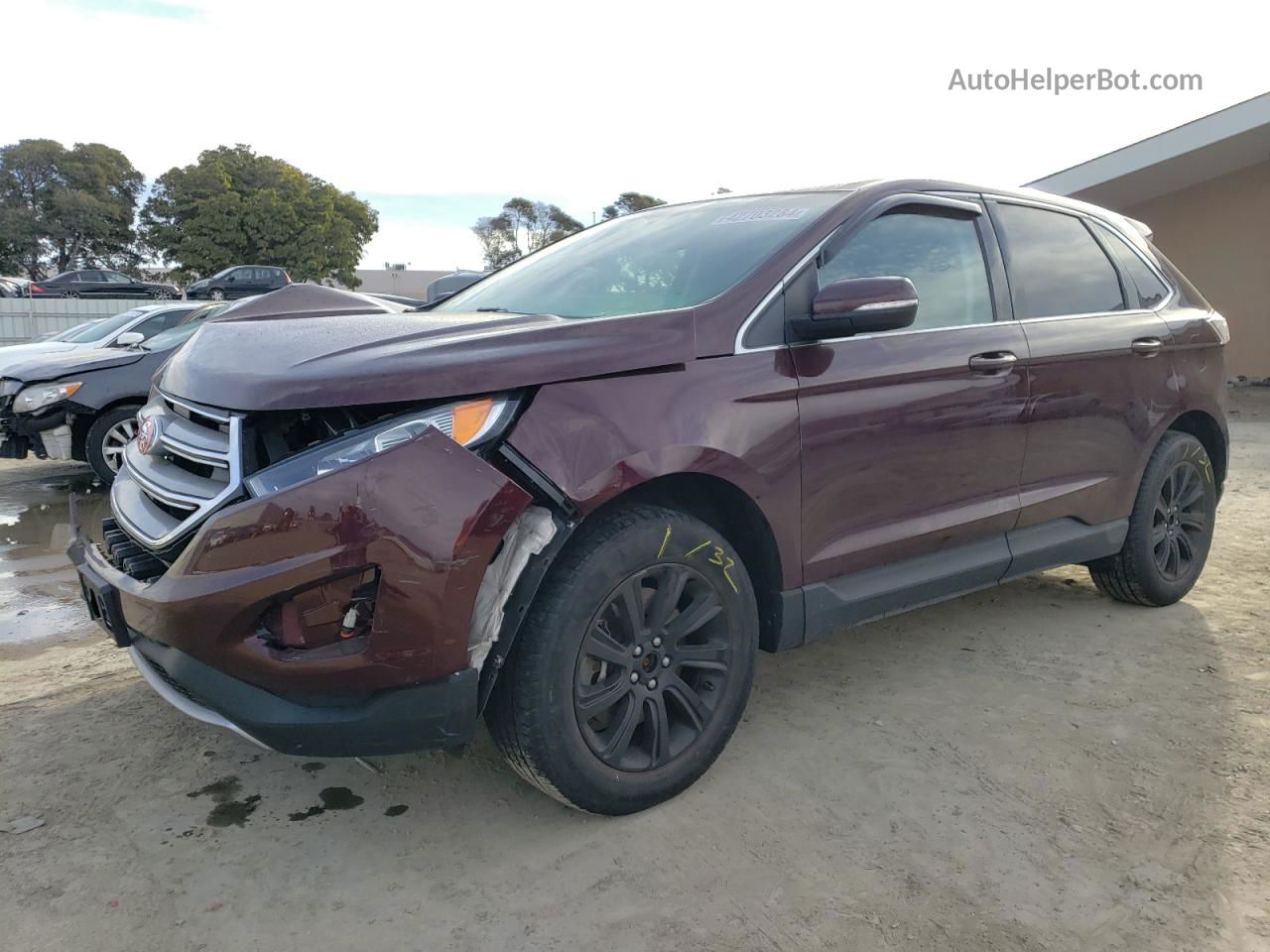 2018 Ford Edge Sel Brown vin: 2FMPK4J8XJBC20746