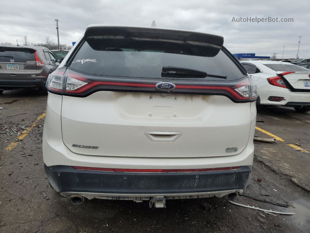 2016 Ford Edge Sel White vin: 2FMPK4J90GBB03792