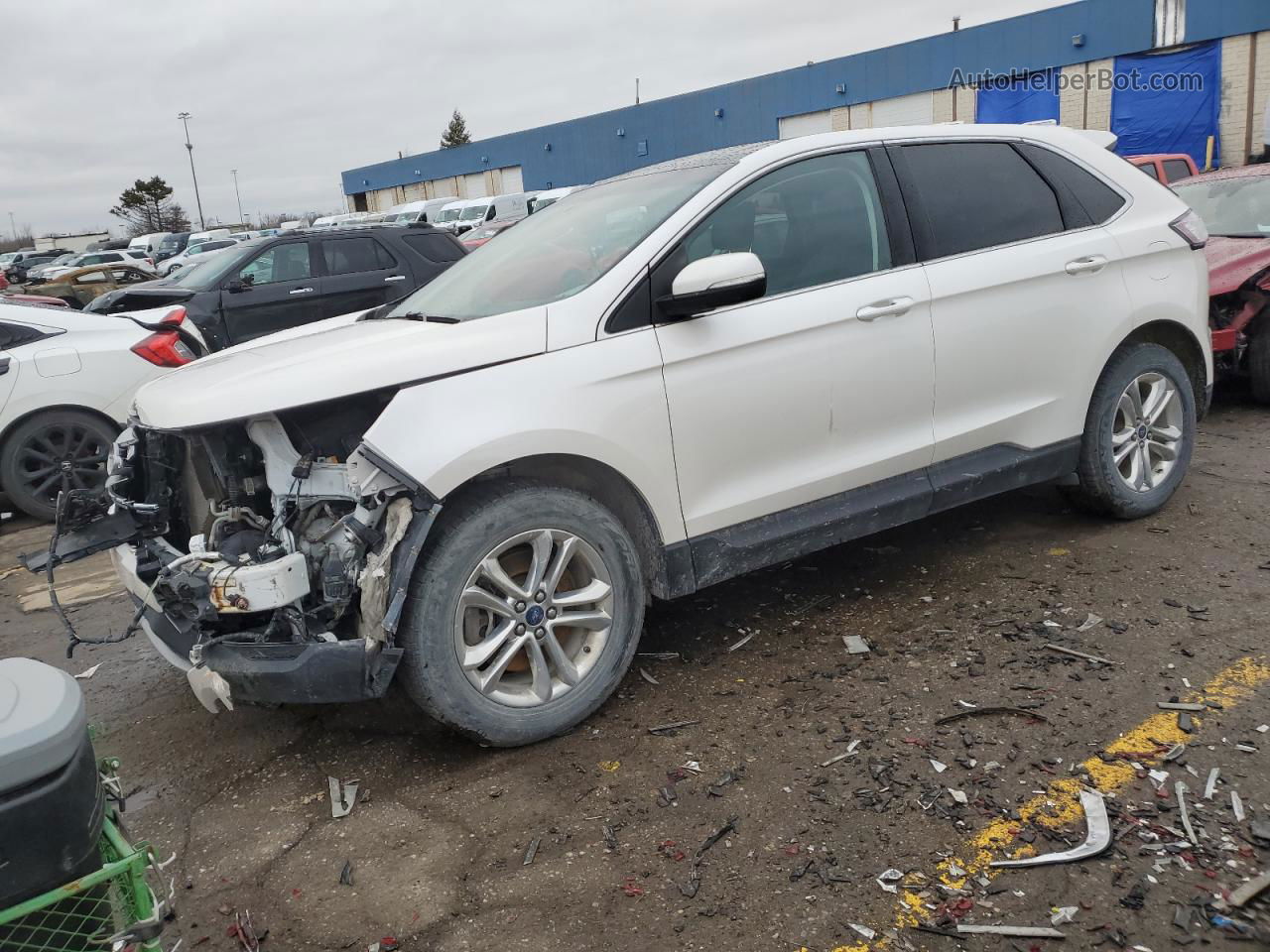 2016 Ford Edge Sel White vin: 2FMPK4J90GBB03792