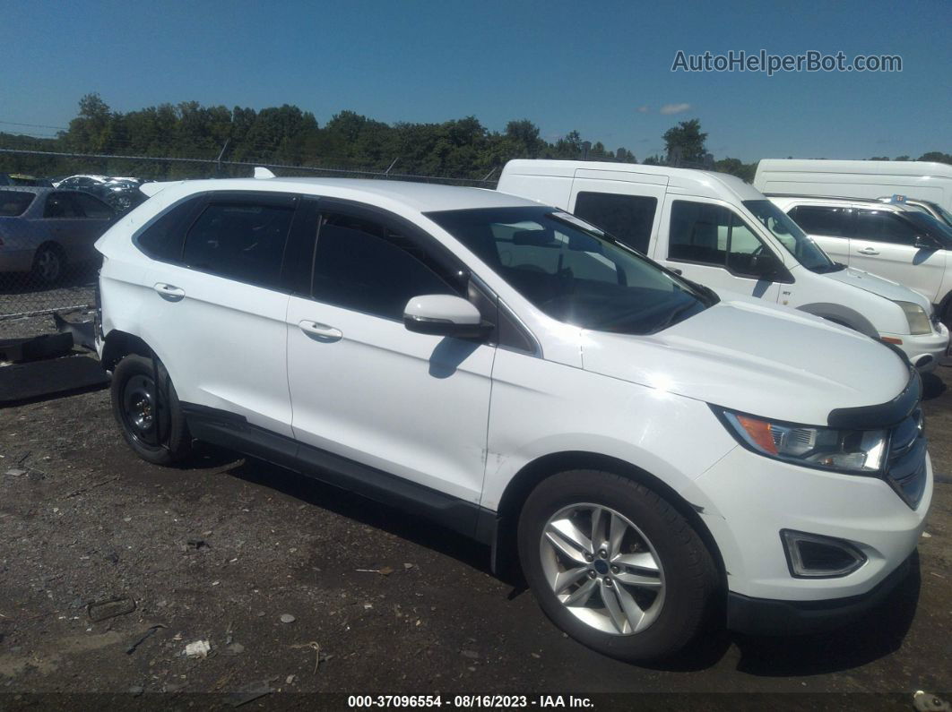 2016 Ford Edge Sel White vin: 2FMPK4J90GBB27820