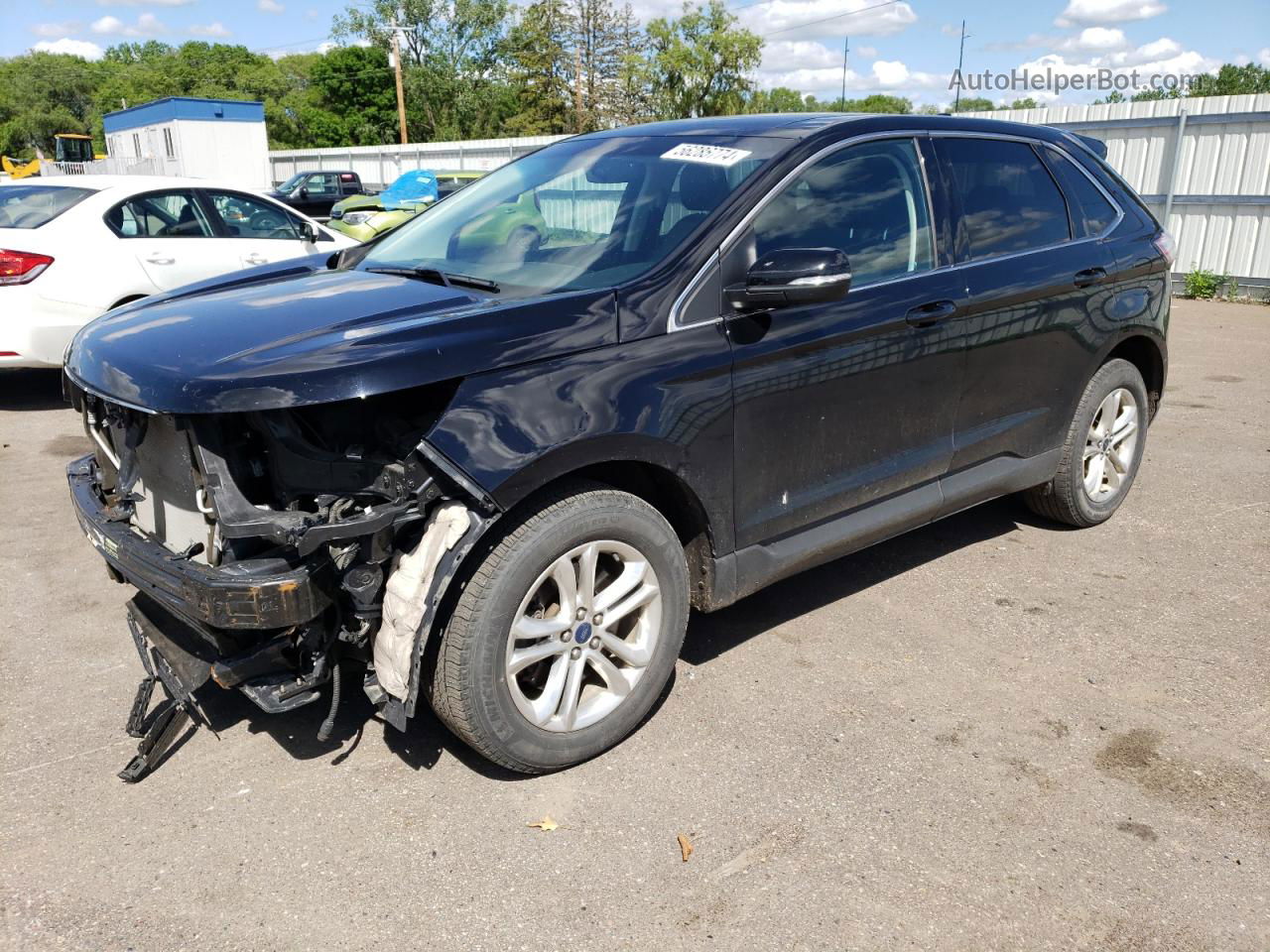 2017 Ford Edge Sel White vin: 2FMPK4J90HBB82057