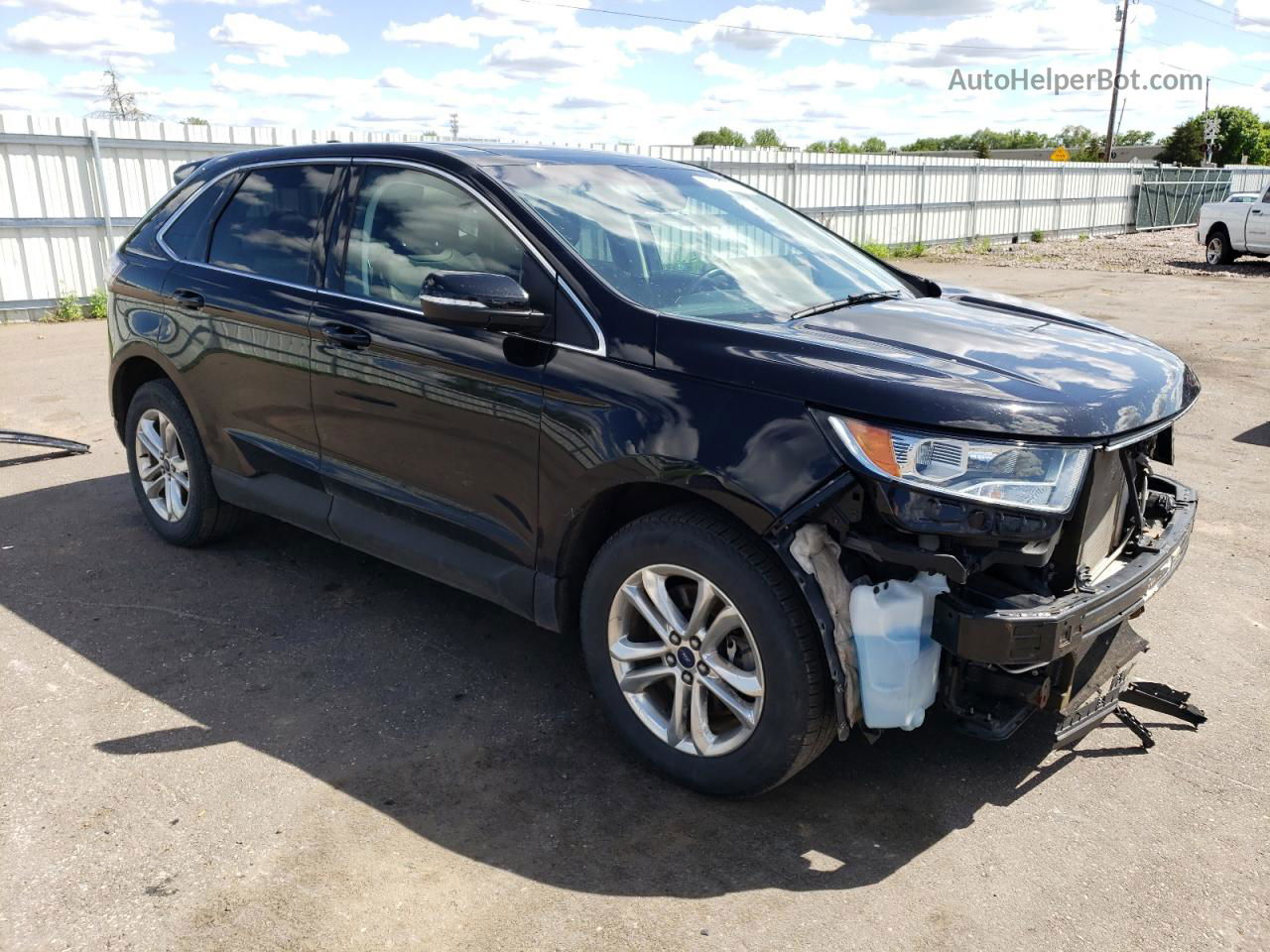 2017 Ford Edge Sel White vin: 2FMPK4J90HBB82057