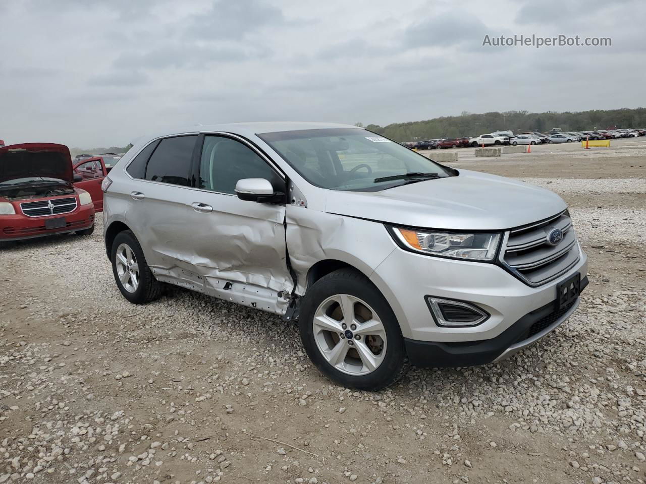 2017 Ford Edge Sel Silver vin: 2FMPK4J90HBB86416